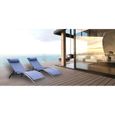 Bains de soleil - KETER - Monaco - Aluminium - Bleu lavande - Confortables et résistants-1
