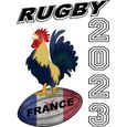 T-shirt "RUGBY FRANCE 2023" | Tee shirt blanc coupe du monde de rugby 2023 du S au XXL-1