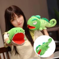 Toyvian Caméléon Marionnette Enfants Main Marionnette Animal En Pel Lezard Jouet En Peluche Lezard Marionnette Enfants Le Am