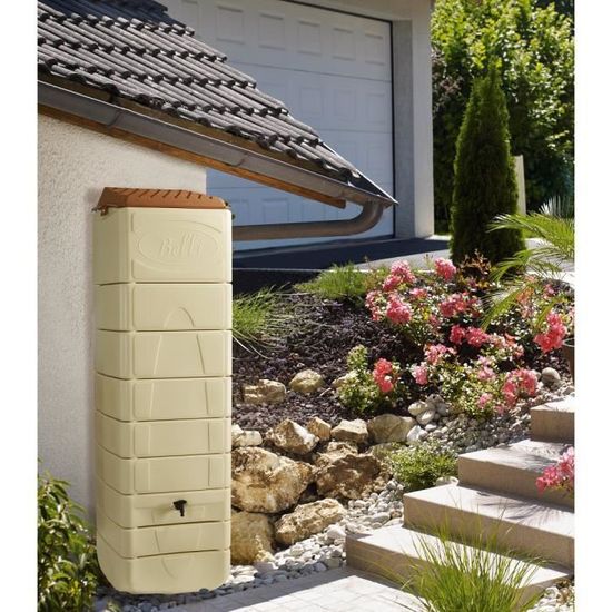 Récupérateur Deau De Pluie Mural 650 Litres Beige