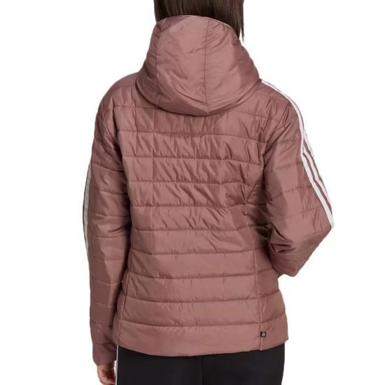 Doudoune Femme Adidas Originals Mauve Coupe Slim Polyester Recycle Zip sur Toute la Longueur