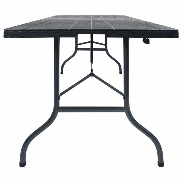 Table Pliante en Plastique Noir TULLE N - Légère et Résistante