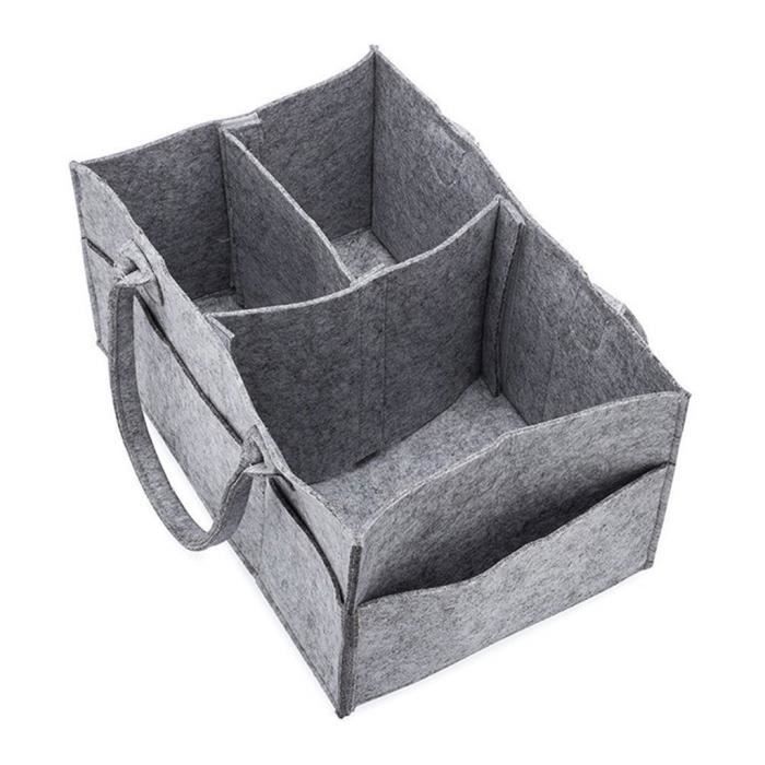 Organisateur Couches Bébé En Corde Cotton - 5 Compartiments, Séparateurs Amovibles, Arc-en-Ciel