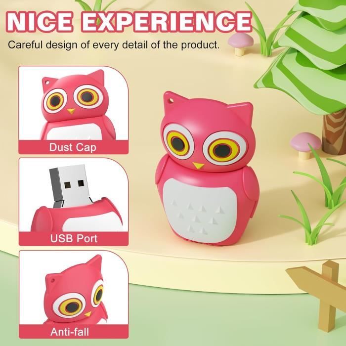 Clé USB 128 Go Pingouin - USB 2.0, Design Mignon, Plug & Play - Cadeau Famille, Anniversaire, Noël, Pour Sauvegarder Fichiers