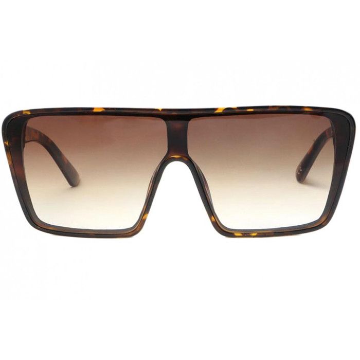 Lunettes De Soleil FACE A FACE – Modèle Carré Oversized, Écailles Marron Et Vert, Neuf Avec Étiquettes
