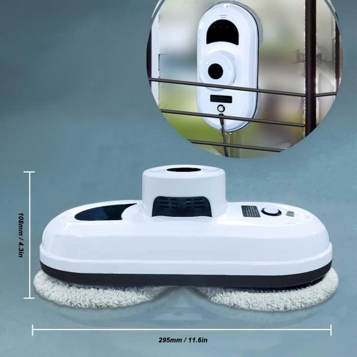 HURRISE Robot Lave-Vitre Double Disque avec Télécommande
