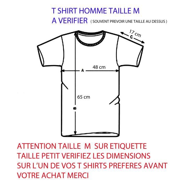 T shirt homme taille m on sale