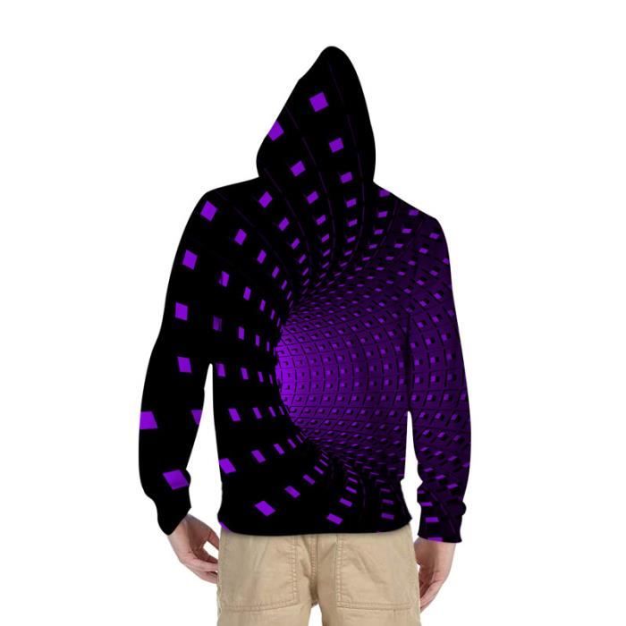 Sweat Enfant Trou de ver 3D Imprim de Marque veste enfant capuche