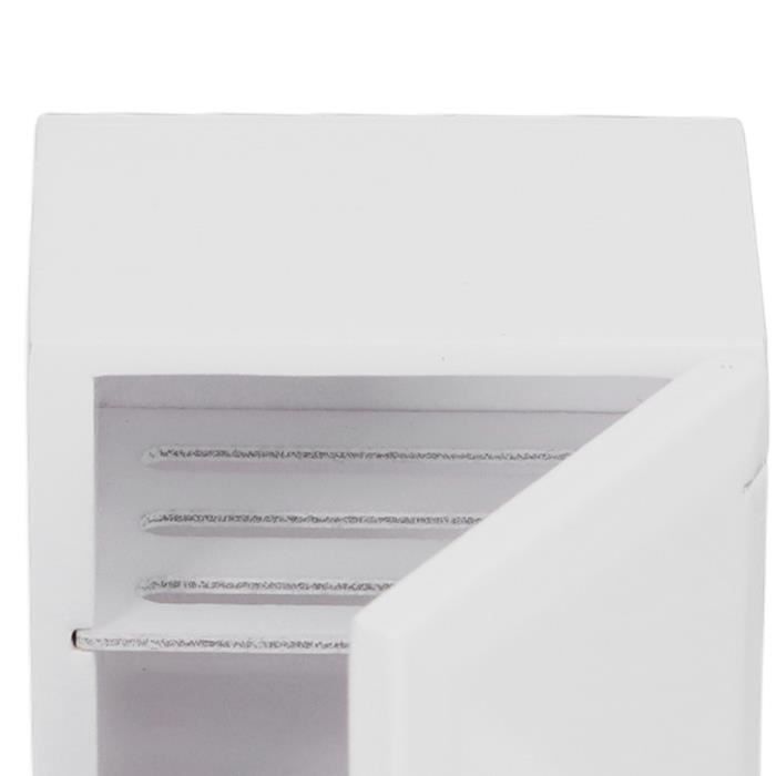 Generic Réfrigérateur de Maison de Poupée Réaliste 1:12, Accessoire de Meubles Miniatures à Quatre Couches pour Décoration de Maison de Poupée 1/12, Bois Blanc (réfrigérateur