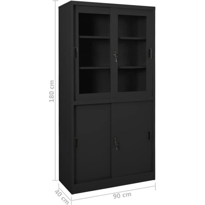 Tiroir Sous Bureau Verrouillable SO-TECH 500 X 265 X 45 Mm – Noir – Sécurité Documents