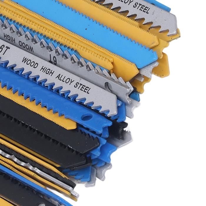 Housolution Lames De Scie Oscillantes Pour Métal/Bois, 50 PCS Outil Multifonction Saw Blades Accessoires Kit De 34mm, Accessoires D'outils En Acier Au Carbone, Pour Bosch Fein Multimaster - Noir