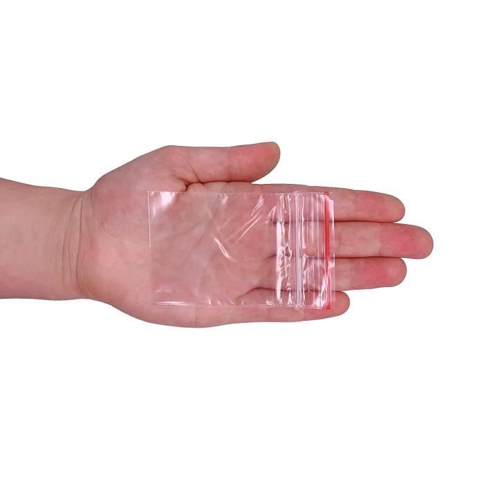 Pochons Plastiques Transparent Refermables - Lot de 100 - Sachets Zip -  Rangement pour la Cuisine - Épaisseur Durable (12 soie, Dimensions : 16 x  24 cm)