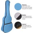 Guitar Case Étui étanche pour guitare acoustique et classique Bleu 40 cm-2