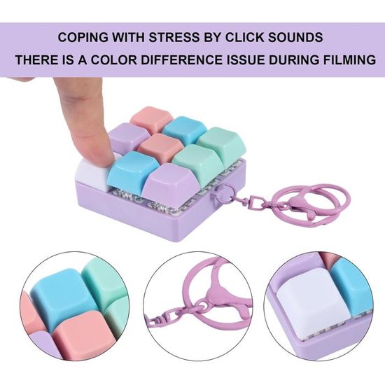 Openpig Jouets Anti-Stress Clavier pour Adultes Clic de Clavier Porte-Clés Jouets Sensoriels Fidget Amusants pour l'Anxiété Décompression Openpig Jouets Anti-Stress Clavier pour Adultes Clic de Clavier Porte-Clés Jouets Sensoriels Fidget Amusants pour l'Anxiété Décompression