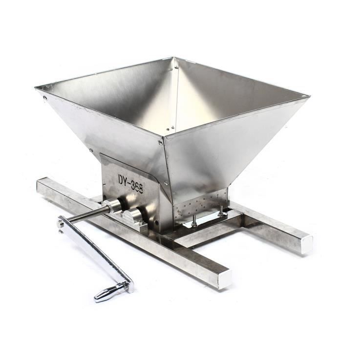Broyeur De Fruits VEVOR 7L Manuel En Acier Inoxydable - Moulin à Pommes Pour Cidre Et Vin