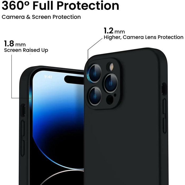 Coque Silicone Noire Little Boutik Pour IPhone 14 - Protection Anti-choc Et Anti-rayures