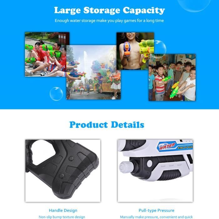 Ucradle Pistolet à Eau, 2 Pack Fusil à Eau Puissant Jouet d'été Tireur