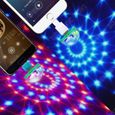 TD® Mini lumière disco lampe de scène de soirée led projecteur RGB effet DJ boule cristal éclairage soirée fête club bar ambiance-3