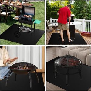 Tapis Ignifuge Pour Barbecue 180x100 Cm – Résiste Jusqu’à 2000°C, Antidérapant – Protection Sol Terrasse Pelouse
