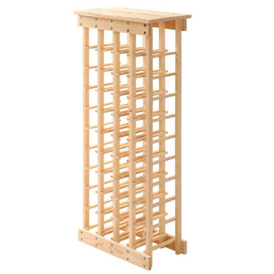 Etagere A Vin Casier A 40 Bouteilles En Bois De Pin Robuste Beau