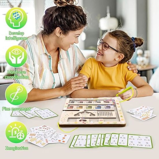 Motricité Fine 2 Ans Jeux Labyrinthe MagnetiqueEnfant Apprendre Montessori Jeux Labyrinthe