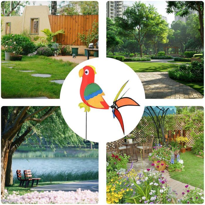 Lot De 3 Ensembles De Girouettes Colorées Pour Jardin - 6 Moulins à Vent à Planter, Décorations Pelouse Arc-en-ciel