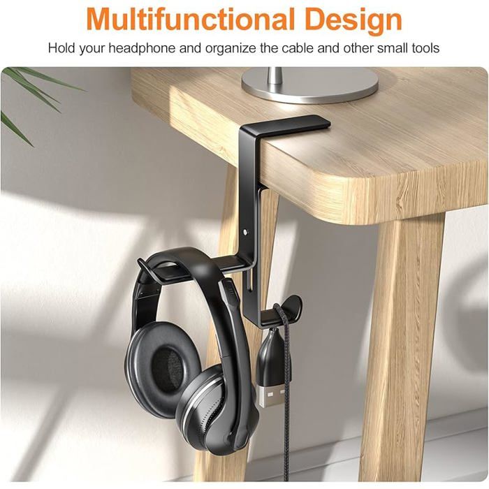 Support Casque Gamer Bureau Porte Casque Multifonction avec Organiseur ...