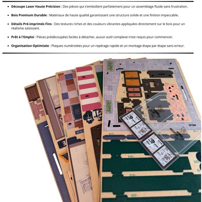 Book Nook Foyucool – Kit Maison De Café Miniature En Bois – Meubles Détaillés – Dès 14 Ans – Cadeau DIY Anniversaire Noël