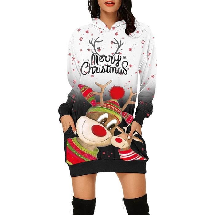 SWEATSHIRT Robe De Noel Femme Grande Taille Hiver Moche Sweat avec