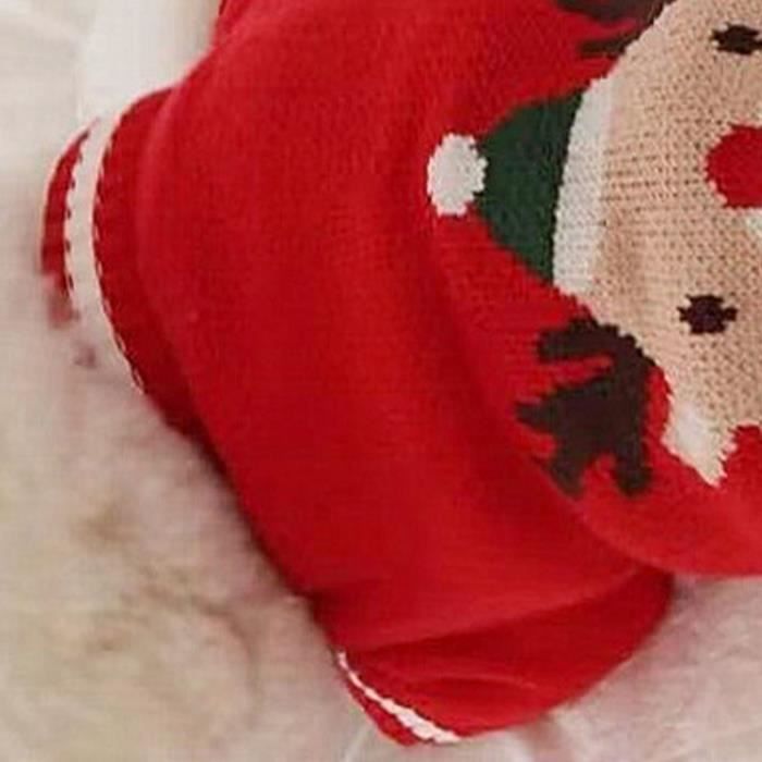 Pull De Noël Pour Chien Ou Chat - Motif Renne Et Flocons, Taille M, En Laine Douce Et Chaude - 11