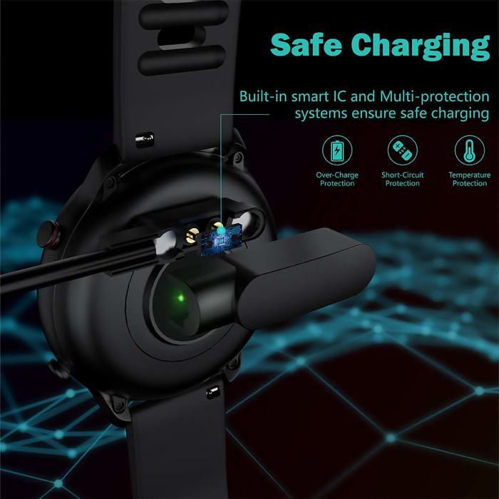 Câble Chargeur Magnétique 2PCS Pour Montre Intelligente - Compatible SW022, Ticwatch GTX, Haylou, 100cm - 5