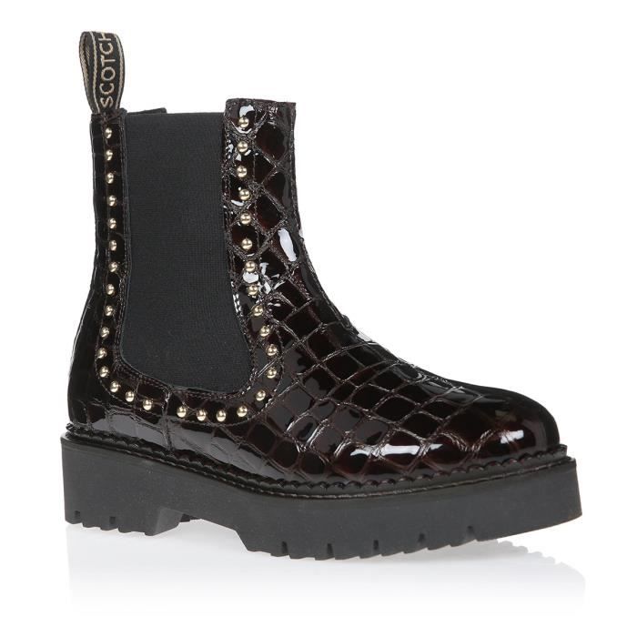 SCOTCH & SODA Bottines Olivine Marron Femme