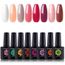 Kit Vernis Semi Permanent 8 Pc Vernis à Ongle Gel Polish Nail Art Soak Off 10 Ml Ac8001