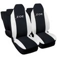 Lupex Shop Housses de siège auto compatibles pour Zoe Noir Blanche-0
