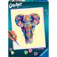 CreArt Elephant 24x30 cm - Peinture par numéros – Dès 12 ans – Ravensburger - 28995-0