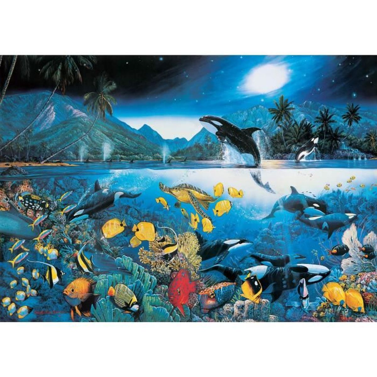 Papier Peint Panoramique Jardin Sous-marin Vert 375x250cm | Leroy Merlin