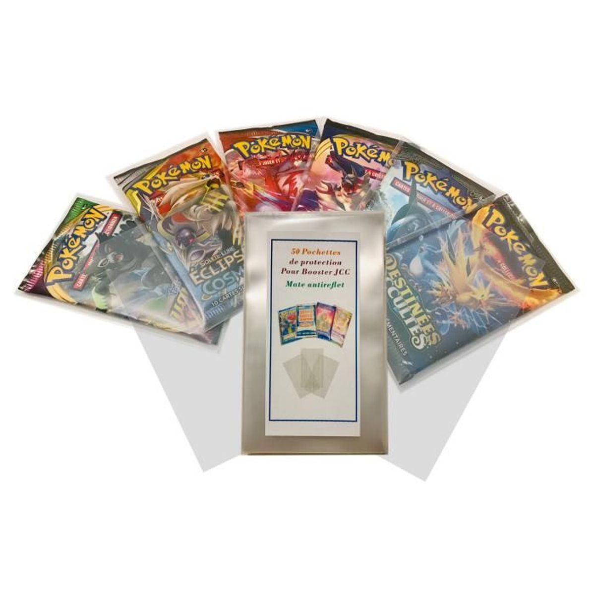 50 Sleeves Pochettes Protection pour Boosters JCC Pok?�mon - Cdiscount Jeux - Jouets