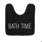 TAPIS CONTOUR WC MICROFIBRE IMPRIME 45X50CM - NEO RETRO NOIR - Tendance