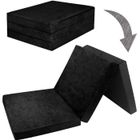Matelas d'appoint pliant - FORTISLINE - 2 places - Noir - Mousse polyuréthane - 195x120x7 cm
