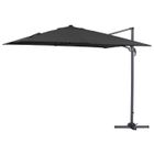 Parasol jardin déporté Alu Sun 3 - Carré - 3 x 3 m - Noir - Pliant - HABITAT ET JARDIN - Manuel - Aluminium