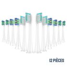 JINZHAOLAI PHILIPS Sonicare HX6064/BL551/BL554 Optimal White Têtes de brosse à dents standard - 12 unités