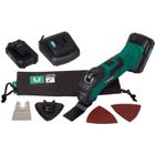 VONROC Outil multifonction oscillant sans fil Vpower 20V - Set avec 2 batteries 2.0Ah et un chargeur de batterie - 5 accessoires inclus