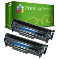 Printing Pleasure 2 Toner compatible pour HP Laserjet 1010 1012 1015 1018 1020 1022 3015 3020 3030 3050 3052 | Q2612A 12A Noir