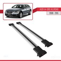 Compatible avec Audi A4 Allroad (B8) 2008-2015 Barres de Toit FLY Modèle Railing Porte-Bagages de voiture GRIS