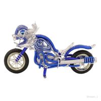 Décoration de Table de modèle de moto, jouet en métal, nouveauté, Figurine de moto à collectionner, ornement pour Bar, Bleu