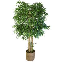 Bambou artificiel de cannes naturelles, idéal pour la décoration de la maison, arbre artificiel, plante artificielle (190 cm)