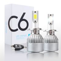 Phares de Voiture à LED H7 pour Lampe LED Auto-une paire-12V 36W 4000LM 6000K-Adaptables à Tous Les Modèles-Blanc-Voiture Phare LED