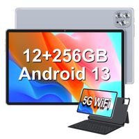 Tablette Android 13,VANWIN V62, 12GB RAM + 256GB ROM (1TB TF), 10,36 Pouces Tablette Tactile 2024, WiFi-6 - 7000mAh - 13MP+5MP-Blanc