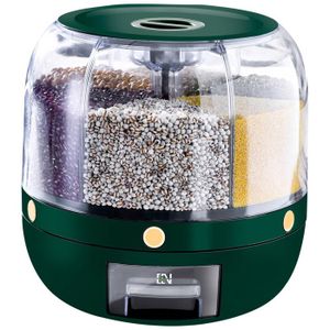 Distributeur De Céréales Mural 5 Grilles 10L - Stockage Organisé Pour Riz Et Aliments Secs