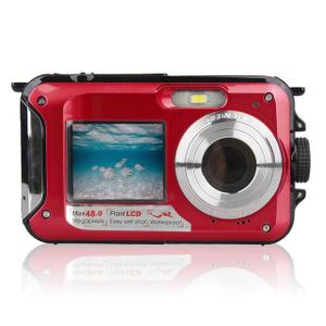 CAMÉSCOPE NUMÉRIQUE Rouge - Caméra Vlog numérique haute définition étanche sous marine, 48 millions de pixels, écran touristique,
